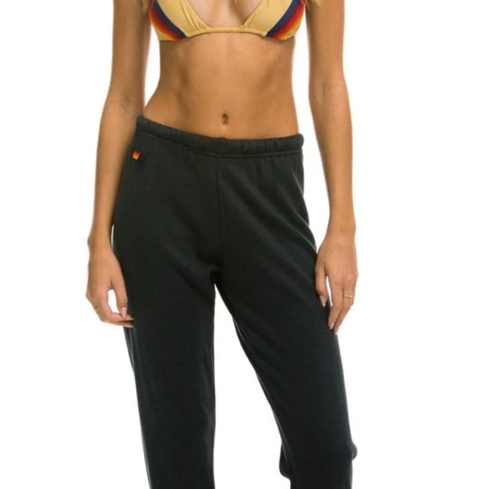 Aviator Nation Bolt Sweatpants Charcoal Gray Size Small
